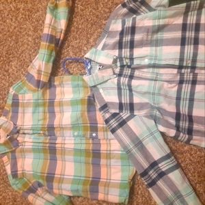 2 each children Plaid shirts